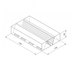 Öztiryakiler Double Wall Cooker Hood with Medium Type Filter, 550x150 cm - Öztiryakiler