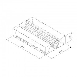 Öztiryakiler Double Wall Cooker Hood with Medium Type Filter, 600x150 cm - Öztiryakiler