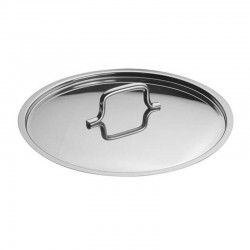 Öztiryakiler Flat Cylindrical Pot Lid, 28 cm, Polished - Öztiryakiler