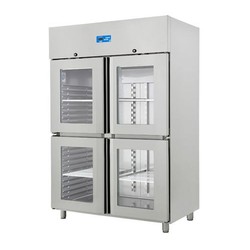 Öztiryakiler GN 1200 NMV Upright Monoblock Refrigerator, 4 Half Glass Doors - Öztiryakiler