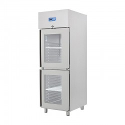 Öztiryakiler GN 600 NMV Upright Monoblock Refrigerator, Double Half Glass Door - Öztiryakiler