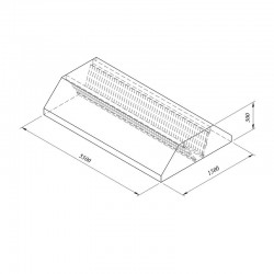 Öztiryakiler Вытяжка, средний тип, с фильтром, 550x150 см - Öztiryakiler