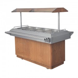 Öztiryakiler Hot Service Unit, 4 1/1 GN, Walnut - Öztiryakiler
