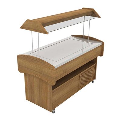 Öztiryakiler Isıtmalı Düz Yüzeyli Saladbar, 153x149x78 cm, Elektrikli - 1