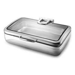 Öztiryakiler Kızaklı Isıtıcısız Dikdörtgen Chafing Dish, GN 1-1, 11.2 L - Öztiryakiler