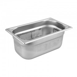 Öztiryakiler GN 1/4-100 mm Köşe Desenli Delikli Gastronorm Küvet - Öztiryakiler