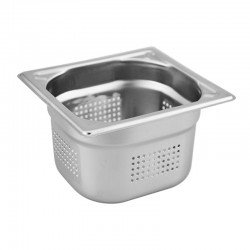 Öztiryakiler GN 1/6-150 mm Köşe Desenli Delikli Gastronorm Küvet - Öztiryakiler
