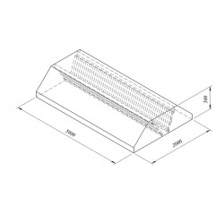 Öztiryakiler Medium Type Filter Hood, 500x200 cm - Öztiryakiler