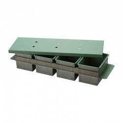 Öztiryakiler Non-stick Toast Pan, Covered, 4 pcs, 10x10x30 cm - Öztiryakiler