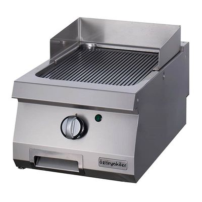 Öztiryakiler OGE 4070 N C Oluklu Grill Plate, 40x70 cm, Sert Krom Kaplı, Elektrikli - 1