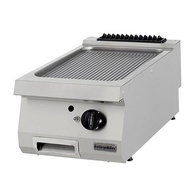 Öztiryakiler OGG 4070 N Oluklu Grill Plate, 40x70 cm, Sert Krom Kaplı, Gazlı - 1