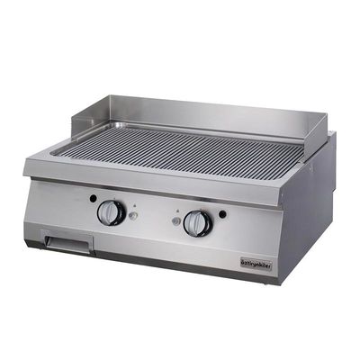 Öztiryakiler OGG 8070 N Oluklu Grill Plate, 80x70 cm, Sert Krom Kaplı, Gazlı - 1