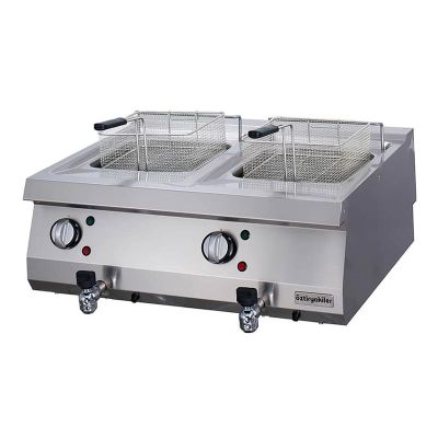 Öztiryakiler Optimum 700 Seri OFE 8070 E Set Üstü İkili Fritöz, 80x70x28 cm, 12+12 L, Elektrikli - 1