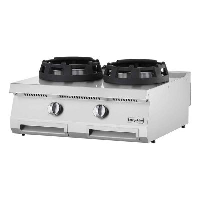 Öztiryakiler Optimum 900 Seri OWOG 8090 E Set Üstü Wok Ocak, 80x90x28 cm, Gazlı - 1