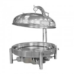 Öztiryakiler Ortadoğu Model Askılı Chafing Dish, Yuvarlak Kapaklı, 80 cm, Jel Yakıtlı - Öztiryakiler