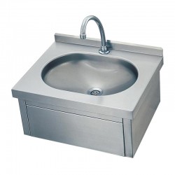 Öztiryakiler Oval Type Hand Washing Sink with Mechanism, Single Entrance - Öztiryakiler