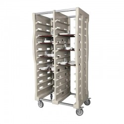 Öztiryakiler Polypropylene Tray Trolley, 24 Tray Capacity - Öztiryakiler