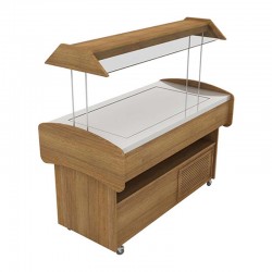 Öztiryakiler Refrigerated Flat Surface Saladbar, 153x149x78 cm, Electric - Öztiryakiler