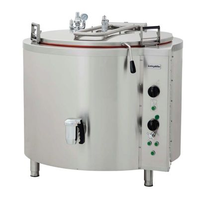 Öztiryakiler Sabit Model İndirekt Kaynatma Tenceresi, Silindirik Kazanlı, 500 L, Elektrikli - 1