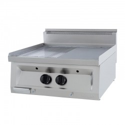 Öztiryakiler Semi-Corrugated Grill Plate, 70x65 cm, Chrome, Gas - Öztiryakiler