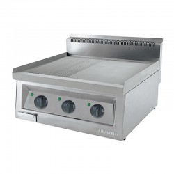 Öztiryakiler Semi-Corrugated, Grill Plate, 70x65 cm, Electric - Öztiryakiler