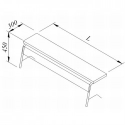 Öztiryakiler Service Shelf, 190x30x53 cm - Öztiryakiler