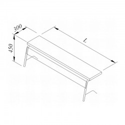 Öztiryakiler Service Shelf, 240x30x70 cm - Öztiryakiler