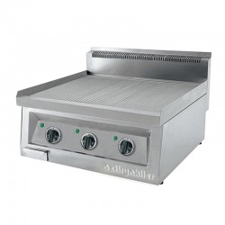 Öztiryakiler Set Top Corrugated Grill Plate, 70x65 cm, Chrome, Electric - Öztiryakiler