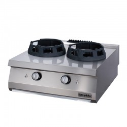 Öztiryakiler Set Top Double Wok Hob, 80x90x30 cm, Gas - Öztiryakiler