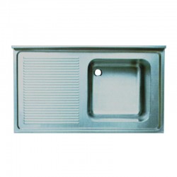 Öztiryakiler Single Bowl Table Sink with Left Dropper, 140x60 cm, 50x40x25 cm - Öztiryakiler