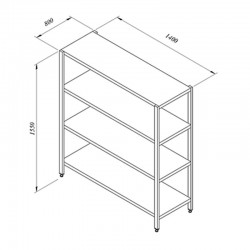 Öztiryakiler Stacking Rack 4 Flat Table 140x80 cm - Öztiryakiler