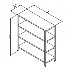 Öztiryakiler Stacking Rack, 4 Flat Tables, 120x70 cm - Öztiryakiler