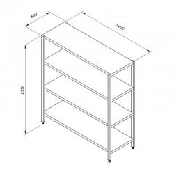 Öztiryakiler Stacking Rack, 4 Flat Tables, 140x60 cm - Öztiryakiler