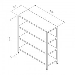 Öztiryakiler Stacking Rack, 4 Flat Tables, 140x70 cm - Öztiryakiler