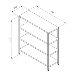 Öztiryakiler Stacking Rack, 4 Flat Tables, 90x60 cm - Öztiryakiler