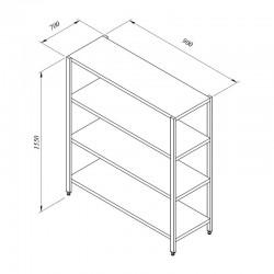 Öztiryakiler Stacking Rack, 4 Flat Tables, 90x70 cm - Öztiryakiler