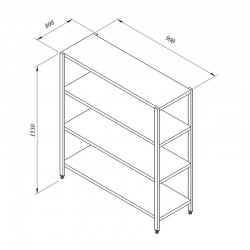 Öztiryakiler Stacking Rack, 4 Flat Tables, 90x80 cm - Öztiryakiler