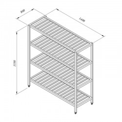 Öztiryakiler Stacking Rack, 4 Grid Tables, 140x80 cm - Öztiryakiler