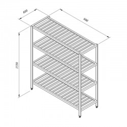 Öztiryakiler Stacking Rack, 4 Grid Tables, 90x60 cm - Öztiryakiler
