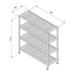 Öztiryakiler Stacking Rack, 4 Grid Tables, 90x80 cm - Öztiryakiler