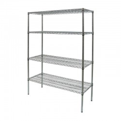 Öztiryakiler Stainless 4 Layers Grid Table Stacking Rack, 61x91x183 cm - Öztiryakiler