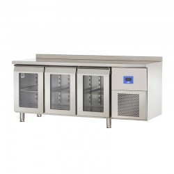 Öztiryakiler TA 360 NMV Horizontal Counter Type Refrigerator, 3 Glass Doors, 380 L - Öztiryakiler