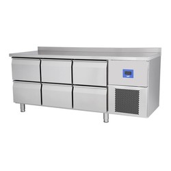Öztiryakiler TA 370 NMV Горизонтальный холодильник Bench Type с 6 ящиками - Öztiryakiler
