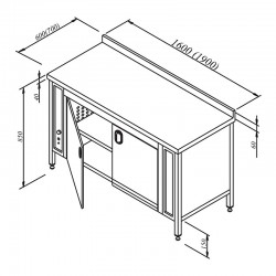 Öztiryakiler Temperature Cabinet with Insulated Back, 140x70 cm - Öztiryakiler