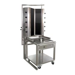 Öztiryakiler V Тип Стеклянная поворотная плита с тележкой, 10 радиус, газ - Öztiryakiler