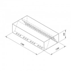 Öztiryakiler Wall Mounted Filter Box Type, Cooker Hood, 150x120 cm - 2