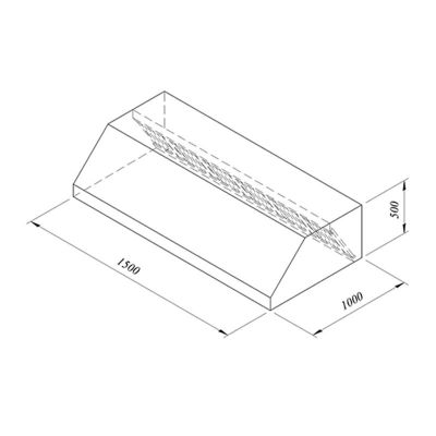 Öztiryakiler Wall Mounted Filter Hood, 150x100 cm - Öztiryakiler