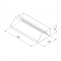 Öztiryakiler Wall Mounted Filter Hood, 200x150 cm - Öztiryakiler