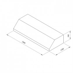 Öztiryakiler Wall Mounted Filterless Cooker Hood, 200x120 cm - Öztiryakiler