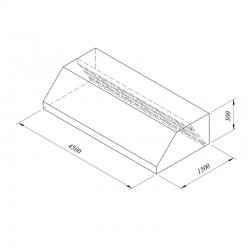 Öztiryakiler Wall Type Filter Hood, 450x150 cm - Öztiryakiler